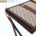 Gucci Ophidia Pouch With Web Beige And Ebony GG Supreme Canvas 672989 96IWT 8745 - Image 5