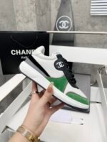 Chanel Sneakers White/Green For Women, Women's Shoes - Image 4