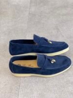 Loro Piana Summer Charms Walk Loafers Blue Fluorite For Women - FAE5444 W13O - Image 5