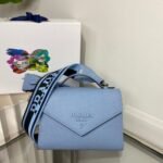 Prada Monochrome Saffiano Bag Blue 1BD317_2ERX_F02TG_V_3O3 - Image 6