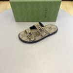 Adidas x Gucci Men's GG Slide Sandals With Strap Beige For Men ‎658020 - Image 4