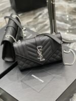 Saint Laurent Small Bag Black In Mix Matelasse 600195BOW921000 - Image 4
