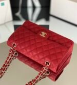 Chanel Classic Handbag 26cm Red A01112 - Image 5