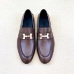Hermes Paris Loafers Brown For Men - Image 4
