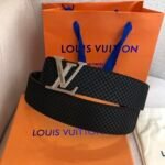 Louis Vuitton Initiales LV Belt Damier Black With Silver Buckle LV Belt - Image 4