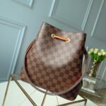 Louis Vuitton NeoNoe MM Bucket Bag Damier Ebene Canvas Safran Yellow N40213 - Image 4
