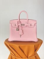 Hermes Birkin Nata Togo Leather Pink For Women Silver Toned Hardware 10in/25cm - Image 8