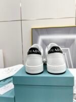 Prada Downtown Perforated Sneakers White/Black For Women 1.2in/30mm PRD 1E792M_3LJ6_F0964_F_030 - Image 2