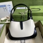 Gucci Jackie 1961 Small Shoulder Bag White With Black 636706 10OBG 9099 - Image 6