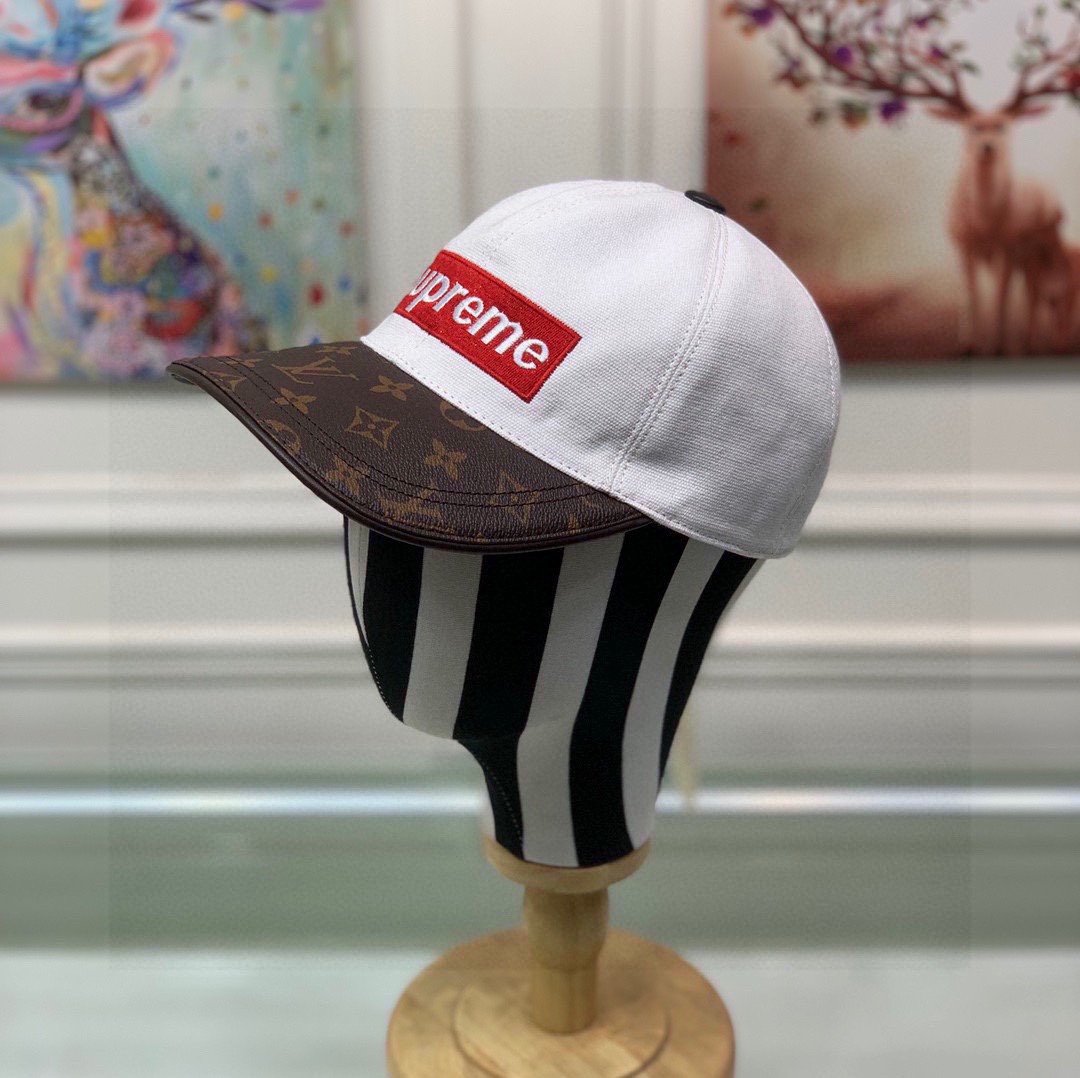 b2a47873.jpg Louis Vuitton Supreme Cap White LV Cap - Image 1