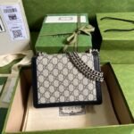 Gucci Dionysus Mini Shoulder Bag 7.9in/ 20cm Beige/ Blue GG Supreme Canvas Palladium Hardware For Women - Image 5