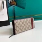 Gucci GG Supreme Beige Zip Around Wallet For Men, Men's Wallets 19cm/7.5in GG - Image 7