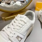 Louis Vuitton Trainer Sneaker Rubber Grain White Virgil Abloh For Men LV 1A8WAX - Image 4