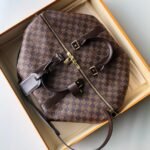 Louis Vuitton Keepall Bandouliere 45 Travel Bag 17.7in/ 45cm Brown Damier Ebene Gold Hardware N41428 - Image 6