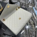 Saint Laurent Envelope Medium Chain Bag White - Image 2