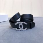 Chanel Belt With Double C Buckle Black Women Belt - Image 5