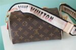 Louis Vuitton Speedy Bandouliere 20 Top Handle Bag 7.9in/ 20cm Black Monogram Canvas Gold Hardware For Women M46234 - Image 7