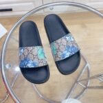 Gucci Men's Slides Bloom Print Blue For Men 408508 G2200 - Image 4
