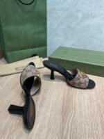 Gucci Double G Slide Sandal Chevron Matelasse Black For Women GG 674839 - Image 6