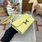 Hermes Constance Long Togo Wallet Yellow, Silver Toned Hardware Bag For Women, Women's Handbags, Shoulder Bags 8.1in/21cm - Image 5