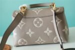 [True-to-ORIGINAL] Louis Vuitton Madeleine BB Monogram Empreinte Dove Gray/ Creme Beige Bags For Women 9.4in/24cm - Image 7