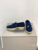Loro Piana Summer Charms Walk Loafers Blue Fluorite For Women - FAE5444 W13O - Image 3