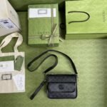 Gucci Messenger Bag With Interlocking G Black Supreme Canvas 674164 92THN 1000 - Image 6
