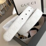 Gucci Signature Belt White GG 370543 - Image 7