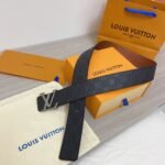 Louis Vuitton Initiales Reversible LV Belt in Damier Embossed with Silver Hardware Belt LV - Image 3