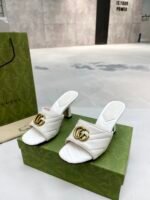 Gucci Double G Slide Sandal Chevron Matelasse White For Women GG 674839 BKO00 9022 - Image 5