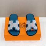 Hermes Izmir Sandals Blue/ Grey For Men - Image 5