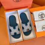 Hermes Izmir Sandals Blue/ Grey For Men - Image 3