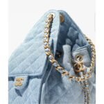Chanel 25 Small Shoulder Bag 10.2in/ 26cm Blue Gold Hardware For Women AS5293 B20603 U0475 - Image 5