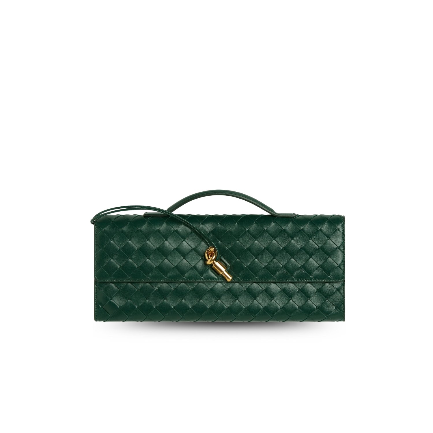 bottega-veneta-andiamo-clutch-8.jpg Bottega Veneta Andiamo Clutch Emerald Green For Women 31cm/12.2in 741511VCPP33050 - Image 1
