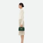 Bottega Veneta Bang Bang Vanity Case 9.1in/ 23cm Emerald Green Gold Hardware For Women 789109V3IV13049 - Image 3