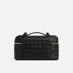 Bottega Veneta Bang Bang Vanity Case 9.1in/ 23cm Black Gold Hardware For Women 789109V3IV18425 - Image 5