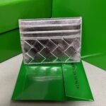 Bottega Veneta Credit Card Case Silver For Women 10.5cm/4.1in 796324V4P128101 - Image 2