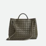 Bottega Veneta Andiamo Medium Top Handle Bag 12.6in/ 32cm Cypress Gold Hardware For Women 766016VCPP13231 - Image 5
