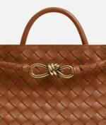 Bottega Veneta Andiamo Medium Top Handle Bag Amber 12.6in/ 32cm Gold Hardware For Women 766016VCPP12598 - Image 6