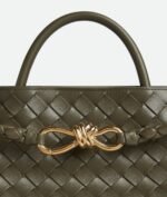 Bottega Veneta Andiamo Medium Top Handle Bag 12.6in/ 32cm Cypress Gold Hardware For Women 766016VCPP13231 - Image 6