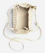 Bottega Veneta Parachute Medium Shoulder Bag 11.6in/ 29.5cm Sea Salt Gold Hardware For Women 835921VCPPT9195 - Image 4