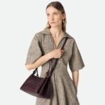 Bottega Veneta Parachute Medium Shoulder Bag 11.6in/ 29.5cm Dark Barolo Gold Hardware For Women 835921VCPPT2264 - Image 2