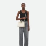 Bottega Veneta Andiamo Small Top Handle Bag Sea Salt 9.8in/ 25cm Gold Hardware For Women 766014VCPP19211 - Image 2