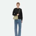 Bottega Veneta Andiamo Small Top Handle Bag Travertine 9.8in/ 25cm Gold Hardware For Women 766014VCPP12943 - Image 2