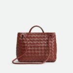 Bottega Veneta Andiamo Small Top Handle Bag 9.8in/ 25cm Sapele Gold Hardware For Women 766014VCPP12507 - Image 5