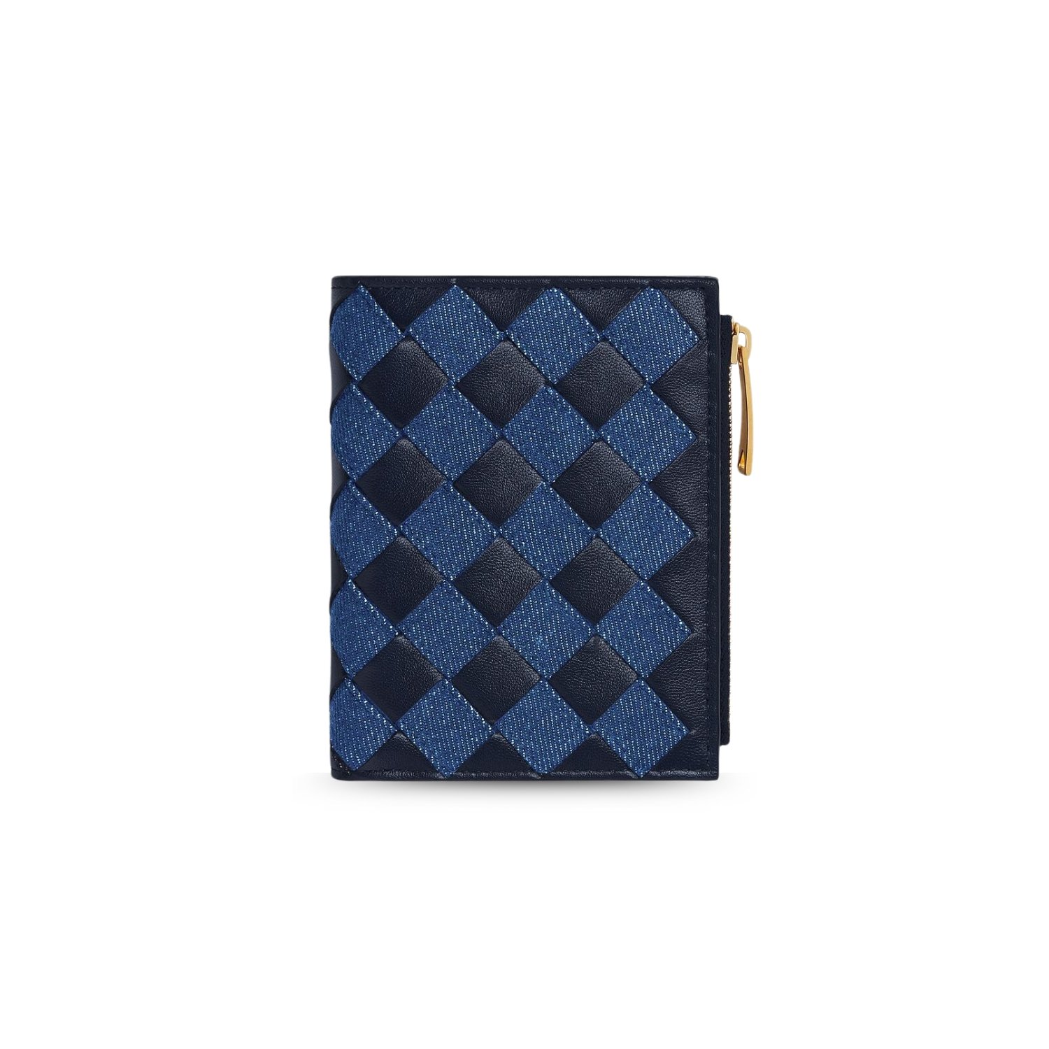 bottega-veneta-small-bi-fold-wallet-9.jpg Bottega Veneta Small Bi-Fold Wallet Abyss/Indigo For Women 9cm/3.5in 797006V48V34164 - Image 1