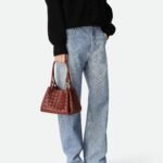 Bottega Veneta Parachute Small Shoulder Bag 7.9in/ 20cm Sapele Gold Hardware For Women 796569VCPPT2506 - Image 3