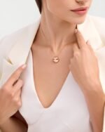 Bvlgari Cabochon Necklace Rose Gold For Women 361447 - Image 3