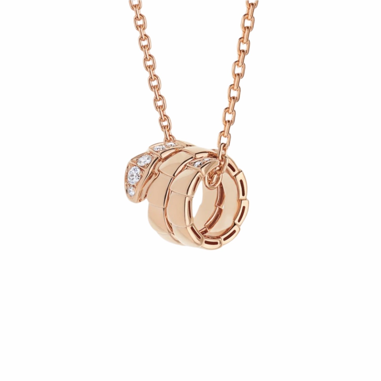 bvlgari-serpenti-viper-necklace-6.jpg Bvlgari Serpenti Viper Necklace Rose Gold For Women 357794 - Image 1