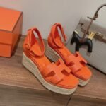 Hermes Doll 40 Espadrilles Orange For Women 1.6in/4cm - Image 7